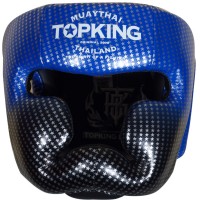 Top King TKHGSS-01 Боксерский Шлем Тайский Бокс "Super Star" Синий Размер XL
